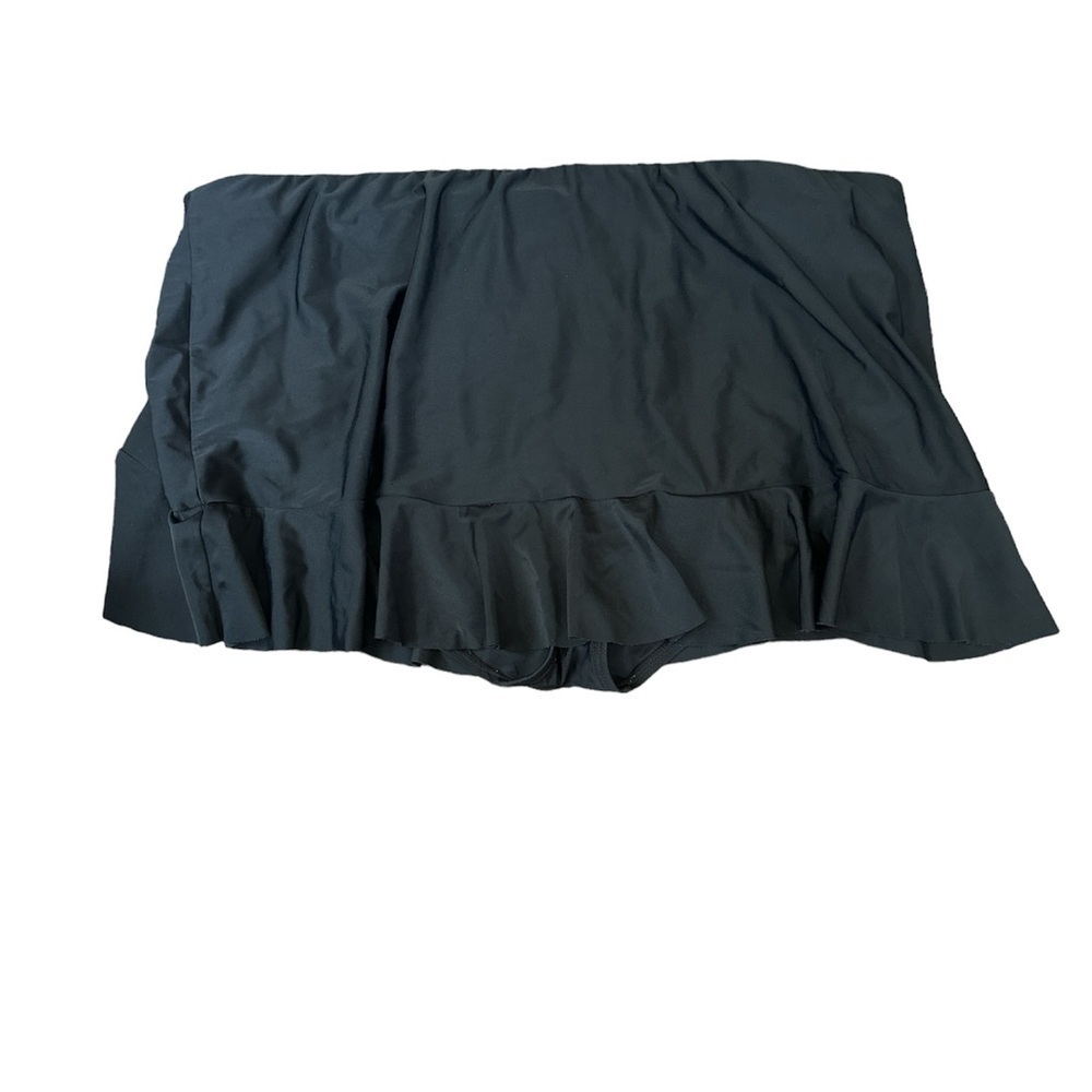 Croft & Barrow ruffled swim‎ skirt tummy control black 24W
